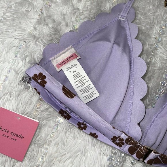 NEW Kate Spade NY Bikini Set Floral Scalloped XL - Picture 11 of 12